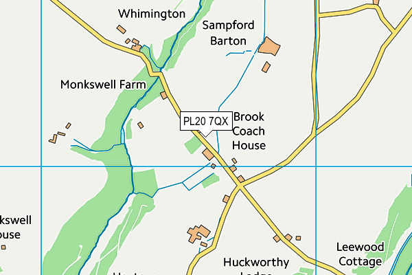 PL20 7QX map - OS VectorMap District (Ordnance Survey)