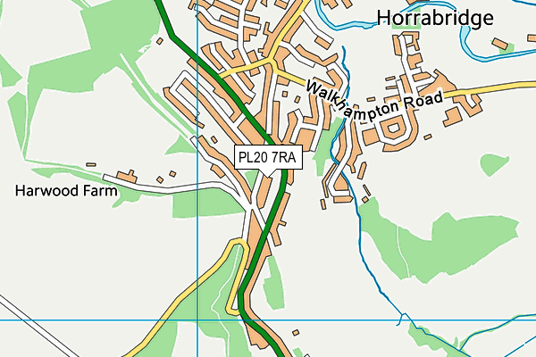 PL20 7RA map - OS VectorMap District (Ordnance Survey)