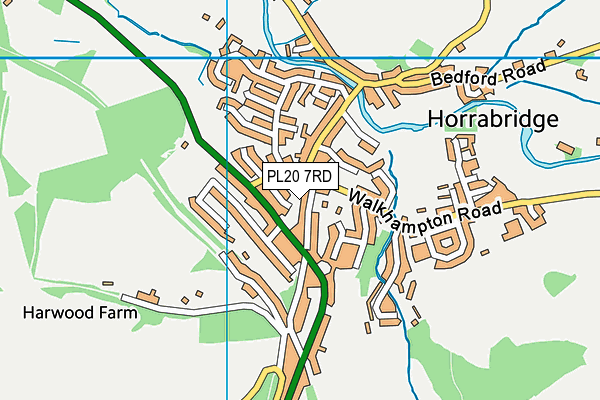 PL20 7RD map - OS VectorMap District (Ordnance Survey)