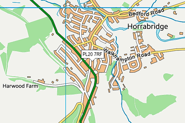 PL20 7RF map - OS VectorMap District (Ordnance Survey)