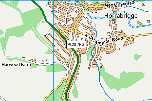 PL20 7RG map - OS VectorMap District (Ordnance Survey)