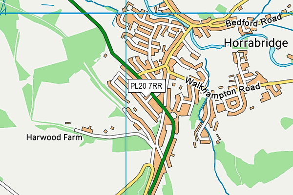 PL20 7RR map - OS VectorMap District (Ordnance Survey)