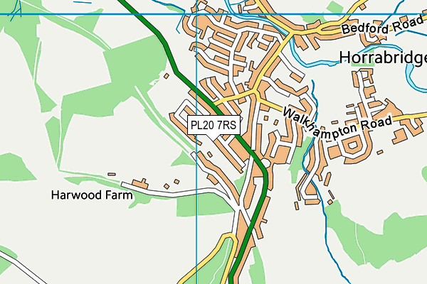 PL20 7RS map - OS VectorMap District (Ordnance Survey)