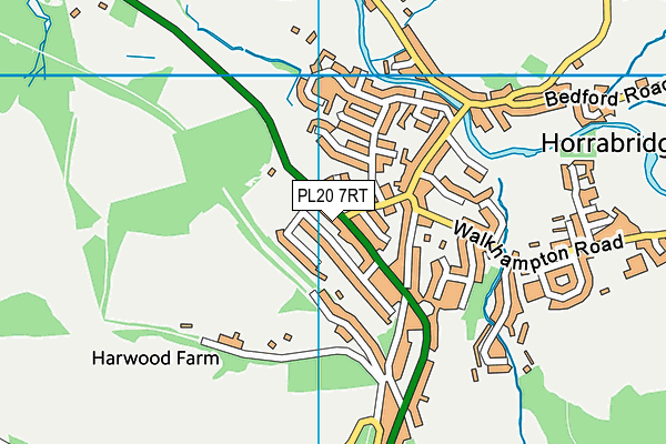 PL20 7RT map - OS VectorMap District (Ordnance Survey)