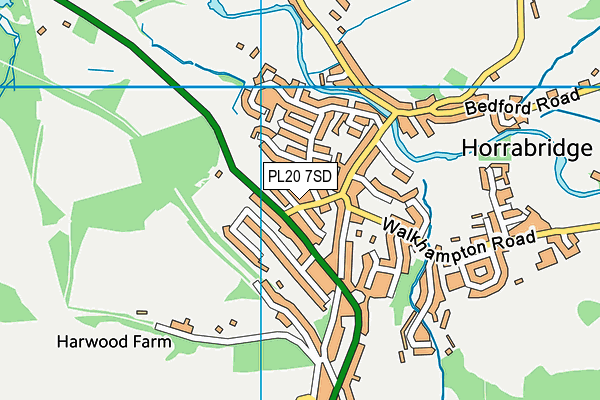 PL20 7SD map - OS VectorMap District (Ordnance Survey)