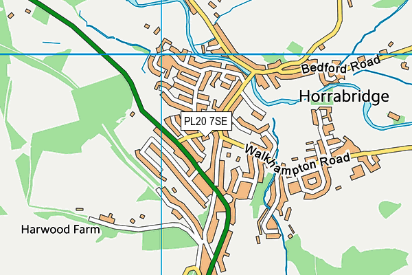 PL20 7SE map - OS VectorMap District (Ordnance Survey)