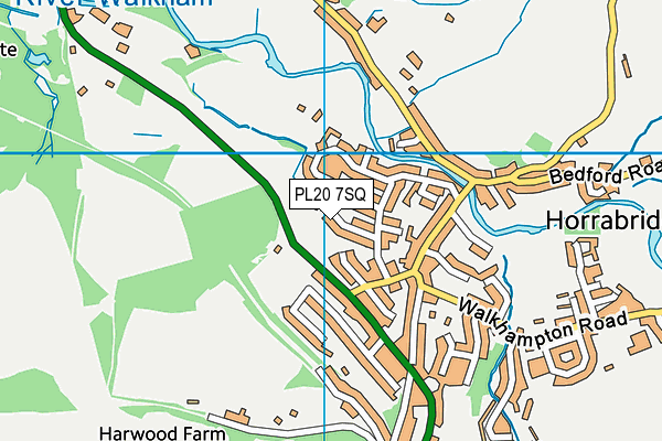 PL20 7SQ map - OS VectorMap District (Ordnance Survey)