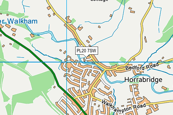 PL20 7SW map - OS VectorMap District (Ordnance Survey)