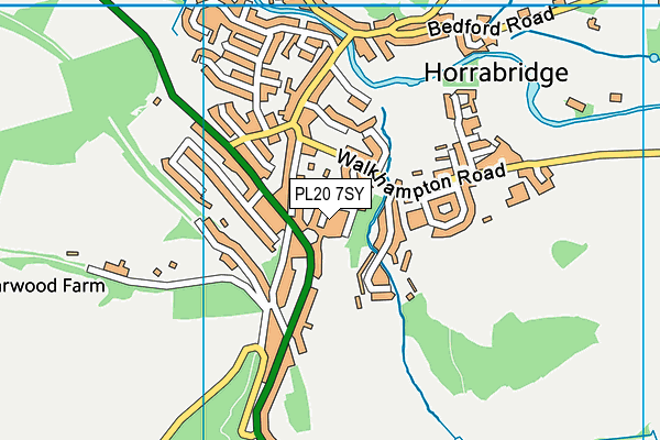 PL20 7SY map - OS VectorMap District (Ordnance Survey)