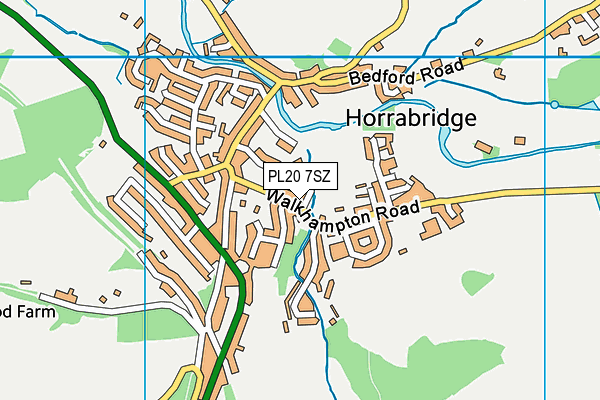 Horrabridge Primary And Nursery School map (PL20 7SZ) - OS VectorMap District (Ordnance Survey)