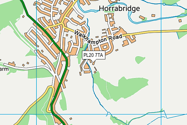 PL20 7TA map - OS VectorMap District (Ordnance Survey)