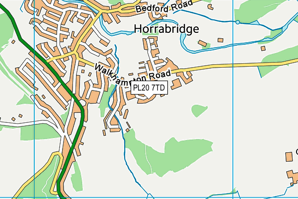 PL20 7TD map - OS VectorMap District (Ordnance Survey)