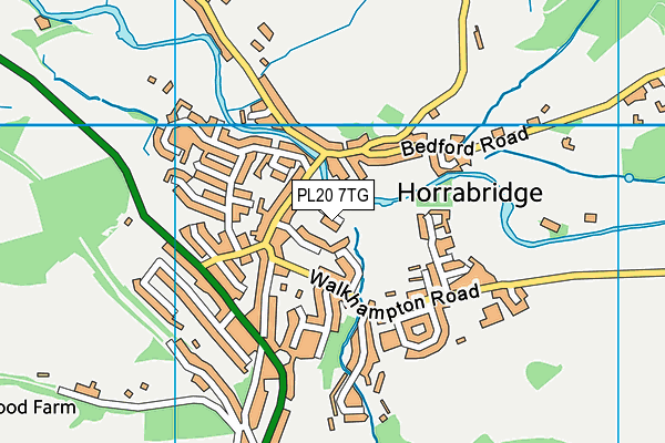 PL20 7TG map - OS VectorMap District (Ordnance Survey)