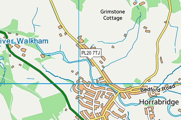 PL20 7TJ map - OS VectorMap District (Ordnance Survey)