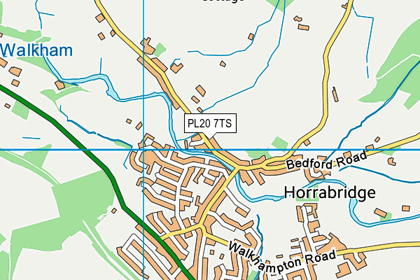 PL20 7TS map - OS VectorMap District (Ordnance Survey)