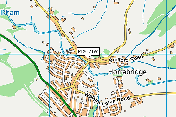 PL20 7TW map - OS VectorMap District (Ordnance Survey)