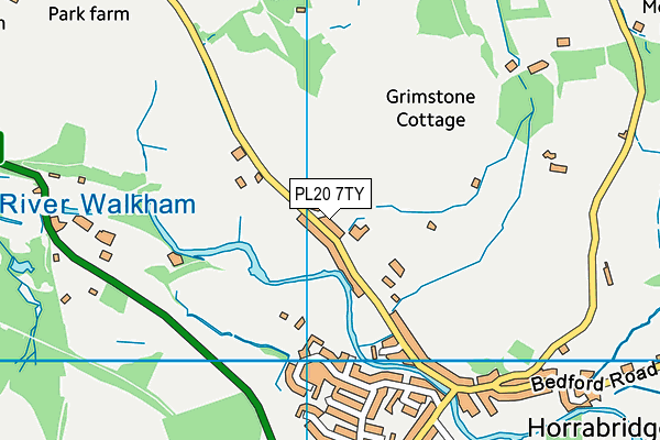 PL20 7TY map - OS VectorMap District (Ordnance Survey)