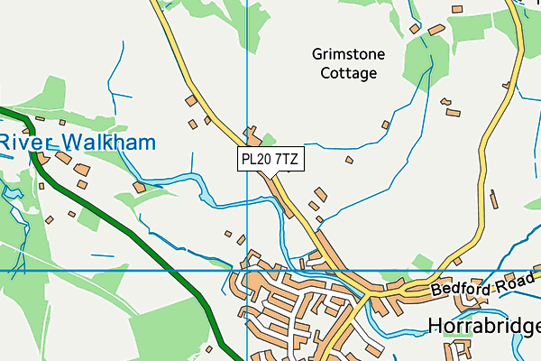 PL20 7TZ map - OS VectorMap District (Ordnance Survey)