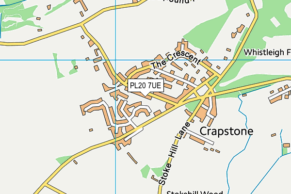 PL20 7UE map - OS VectorMap District (Ordnance Survey)
