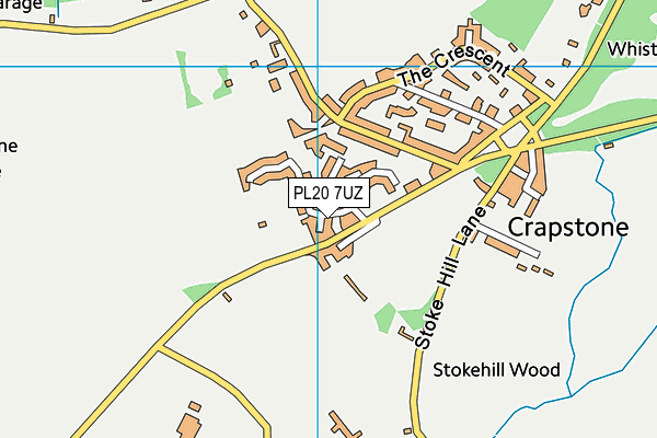 PL20 7UZ map - OS VectorMap District (Ordnance Survey)