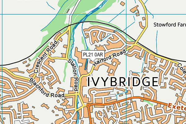 PL21 0AR map - OS VectorMap District (Ordnance Survey)