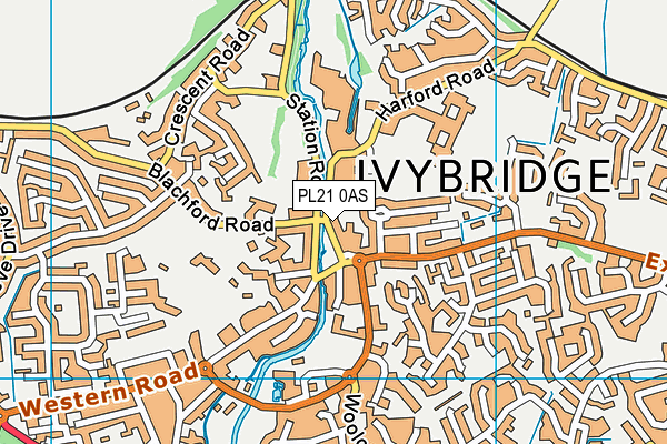 PL21 0AS map - OS VectorMap District (Ordnance Survey)