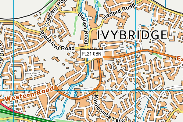 PL21 0BN map - OS VectorMap District (Ordnance Survey)