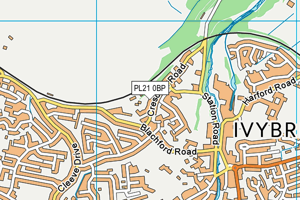 PL21 0BP map - OS VectorMap District (Ordnance Survey)