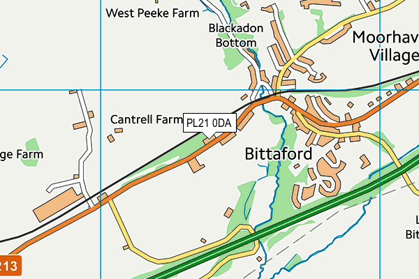 PL21 0DA map - OS VectorMap District (Ordnance Survey)