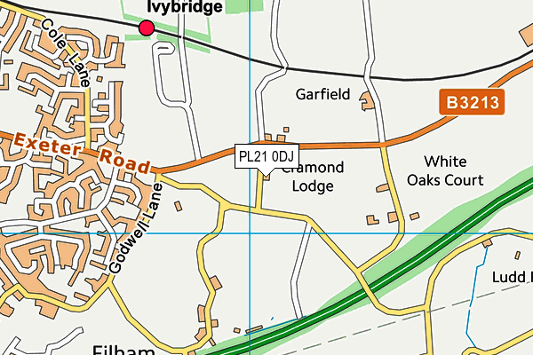 PL21 0DJ map - OS VectorMap District (Ordnance Survey)