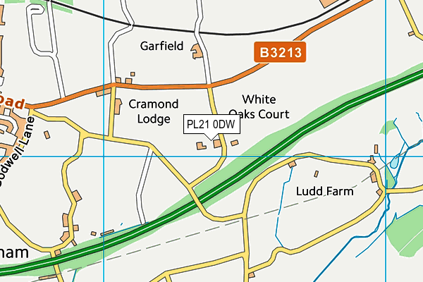 PL21 0DW map - OS VectorMap District (Ordnance Survey)