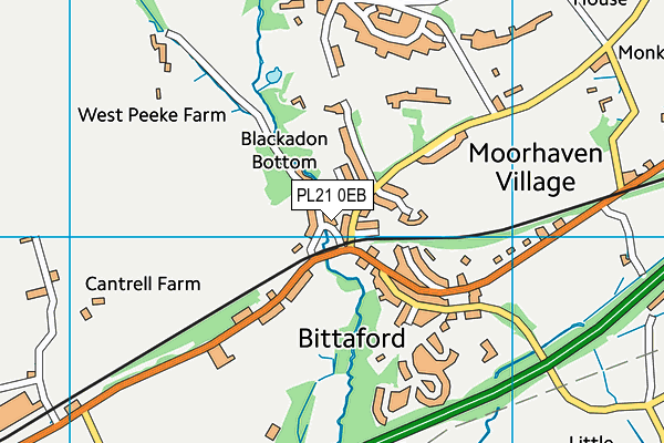 PL21 0EB map - OS VectorMap District (Ordnance Survey)