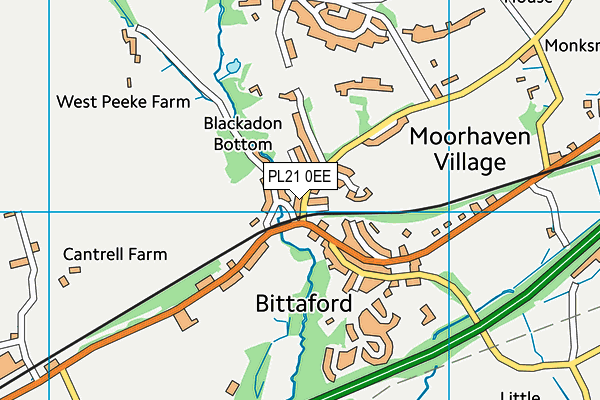 PL21 0EE map - OS VectorMap District (Ordnance Survey)