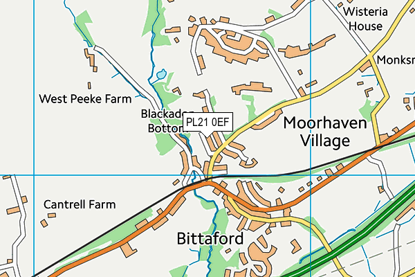 PL21 0EF map - OS VectorMap District (Ordnance Survey)