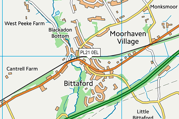 PL21 0EL map - OS VectorMap District (Ordnance Survey)