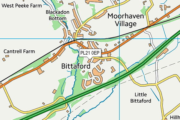 PL21 0EP map - OS VectorMap District (Ordnance Survey)