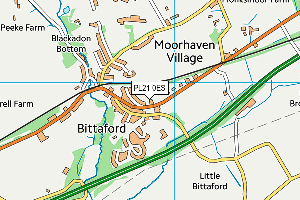 PL21 0ES map - OS VectorMap District (Ordnance Survey)