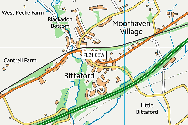 PL21 0EW map - OS VectorMap District (Ordnance Survey)