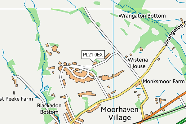 PL21 0EX map - OS VectorMap District (Ordnance Survey)