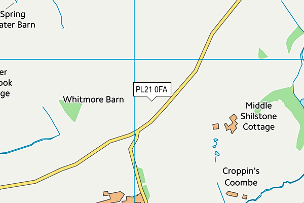 PL21 0FA map - OS VectorMap District (Ordnance Survey)