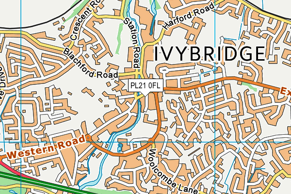 PL21 0FL map - OS VectorMap District (Ordnance Survey)