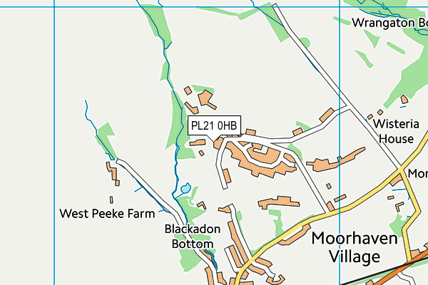 PL21 0HB map - OS VectorMap District (Ordnance Survey)