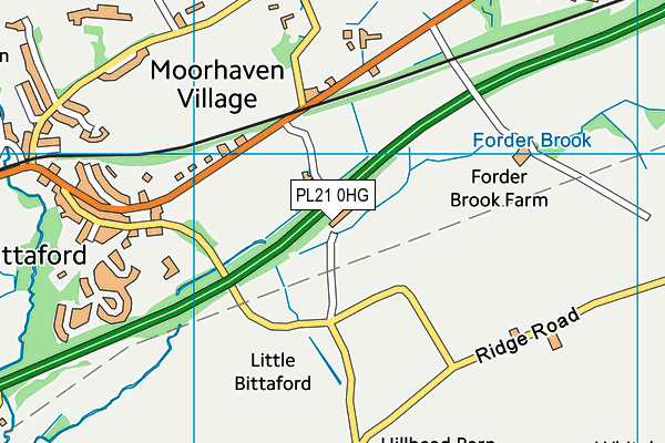 PL21 0HG map - OS VectorMap District (Ordnance Survey)