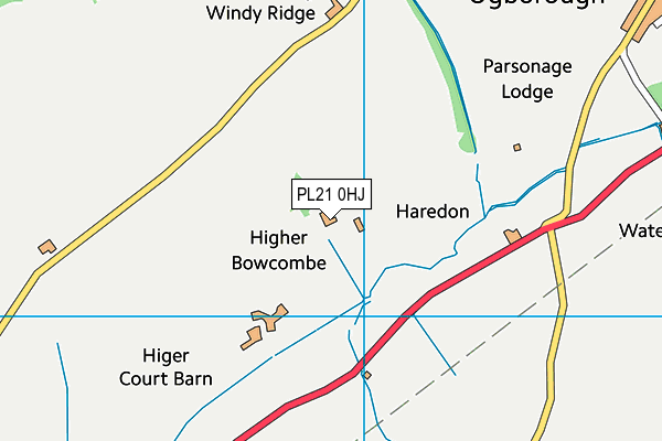PL21 0HJ map - OS VectorMap District (Ordnance Survey)