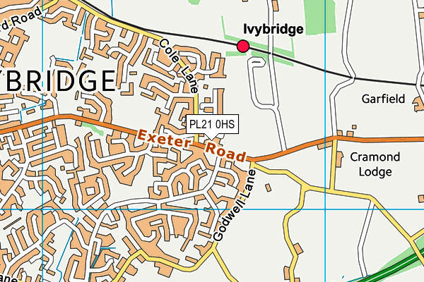 PL21 0HS map - OS VectorMap District (Ordnance Survey)