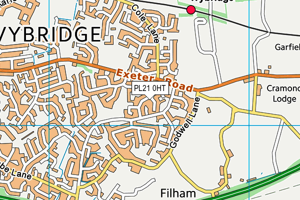 PL21 0HT map - OS VectorMap District (Ordnance Survey)