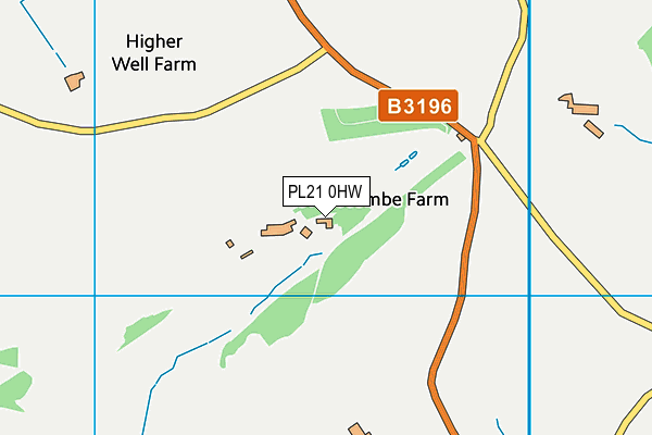 PL21 0HW map - OS VectorMap District (Ordnance Survey)