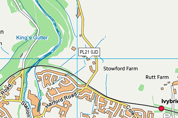 PL21 0JD map - OS VectorMap District (Ordnance Survey)