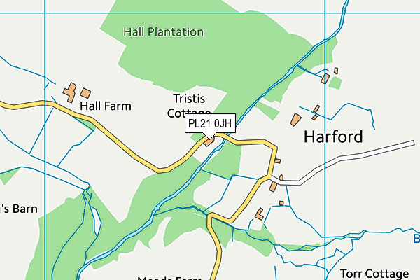 PL21 0JH map - OS VectorMap District (Ordnance Survey)