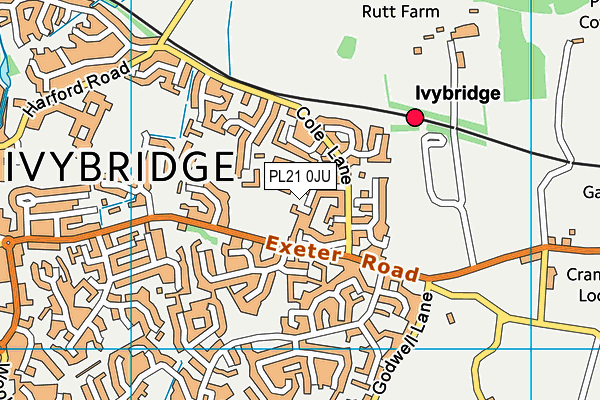 PL21 0JU map - OS VectorMap District (Ordnance Survey)